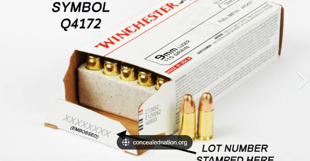 WINCHESTER ISSUES AMMO RECALL FOR SELECT 9MM LOADS