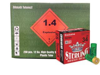 Sterling Exclusive Series 12 gauge #4 2 3/4 INCH 1 3/16OZ (34g) , Case Qty 250